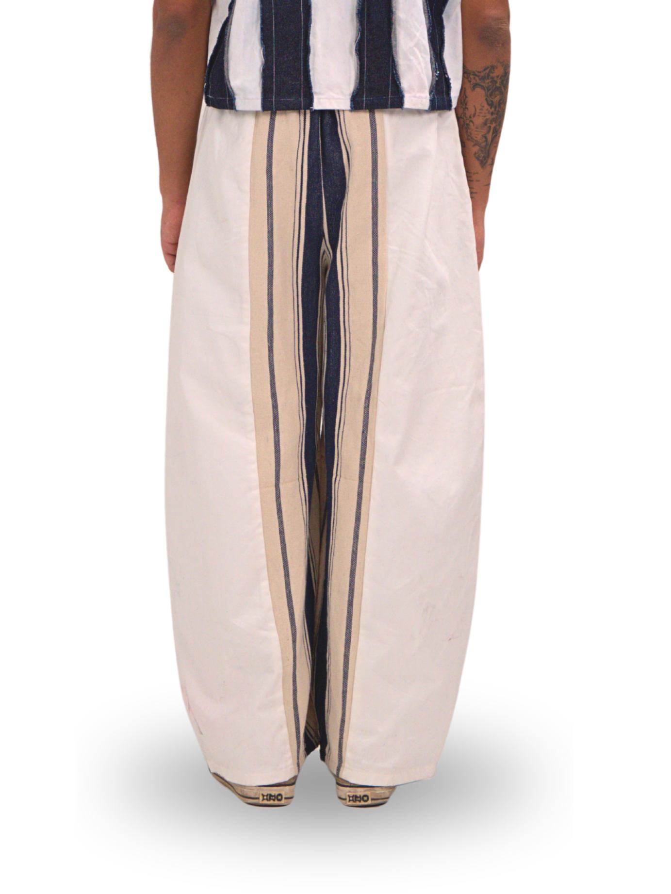 STRIPPED INDIGO PANTS