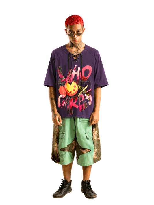 LACE UP “ALTERED” TEE 04                                                                                             BATIKSS01