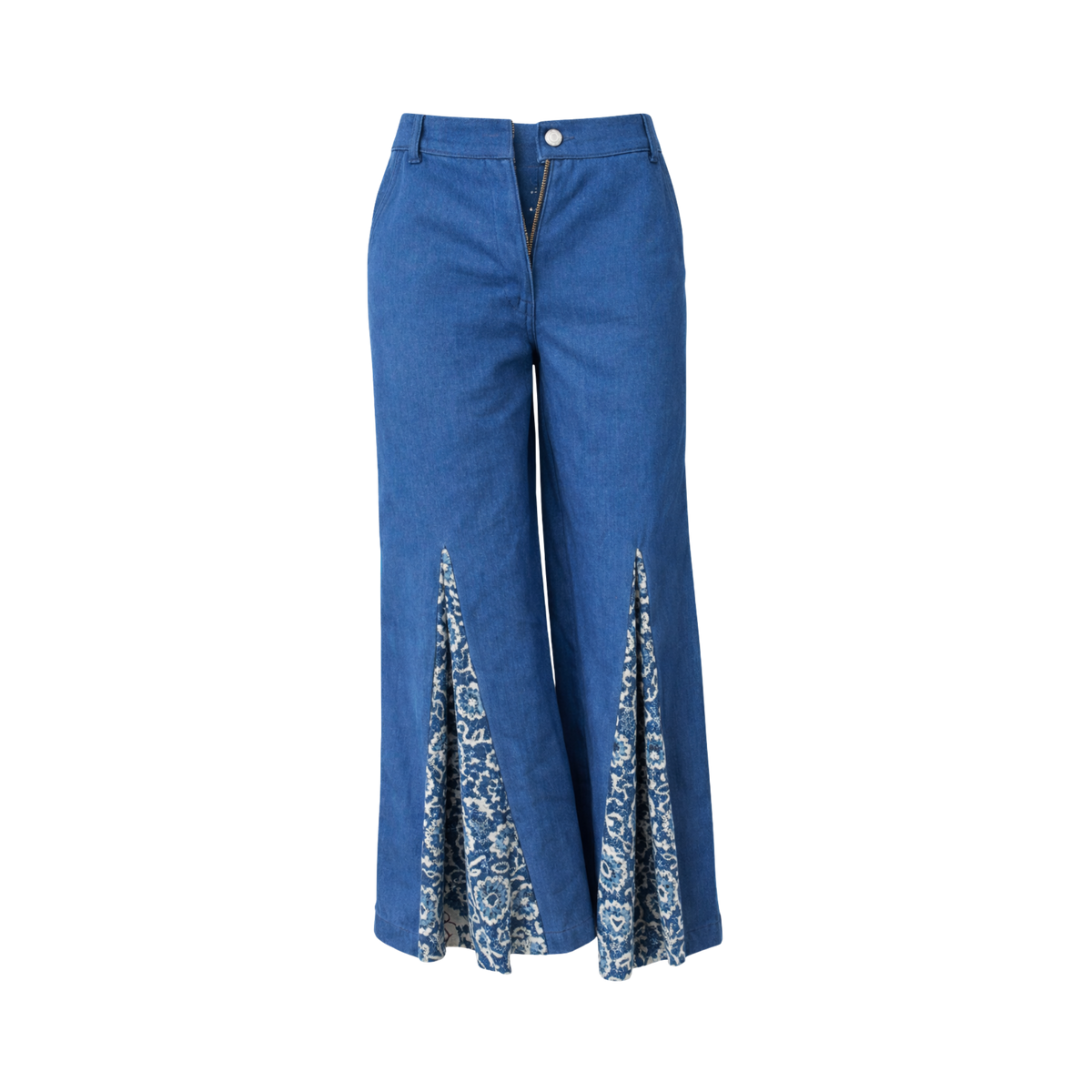 Sheer Blue Paneled Pants