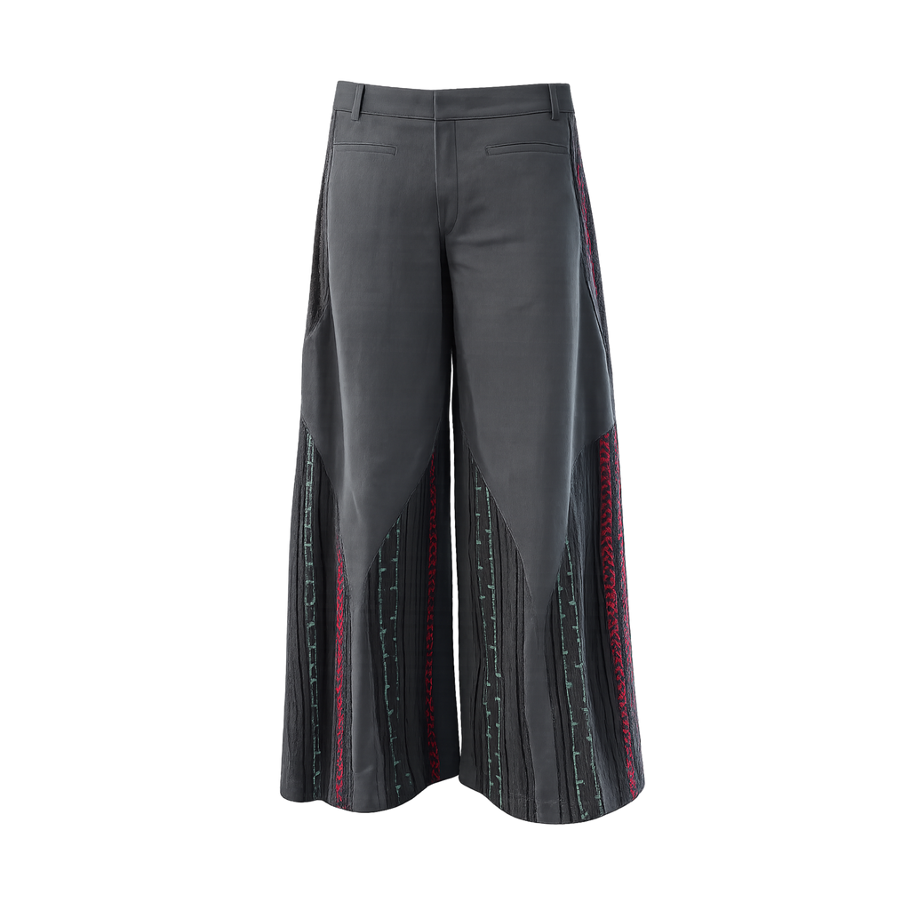 Grey Paneled Pants