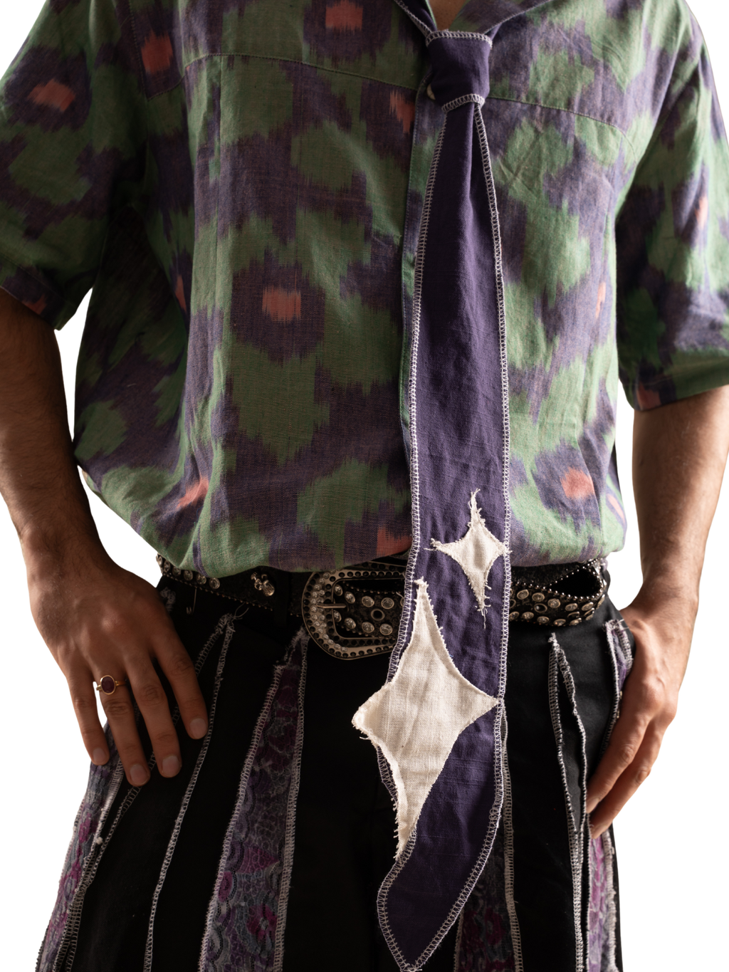 Mauve Ikat Shirt Set