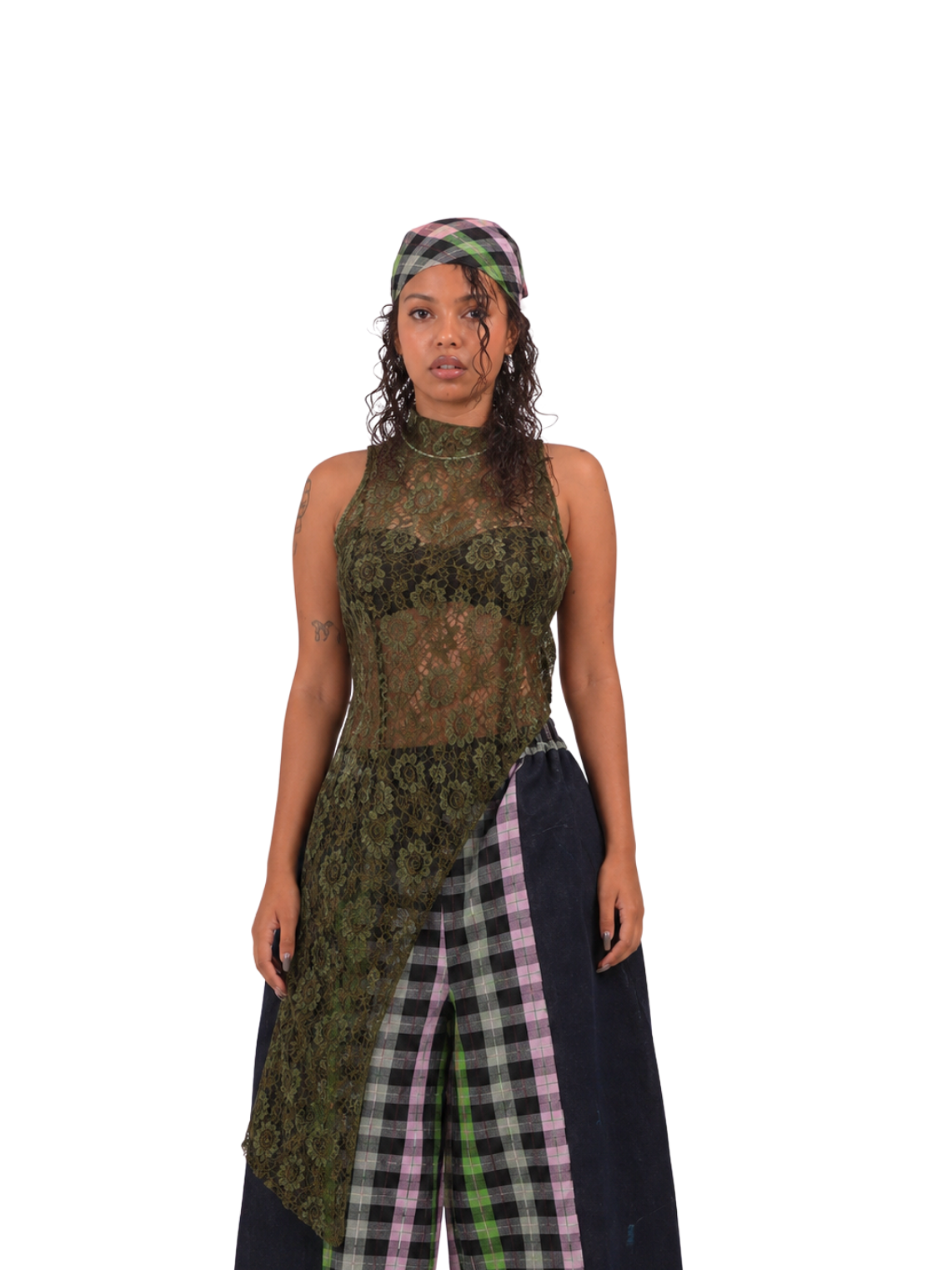 Moss Sheer Kurti