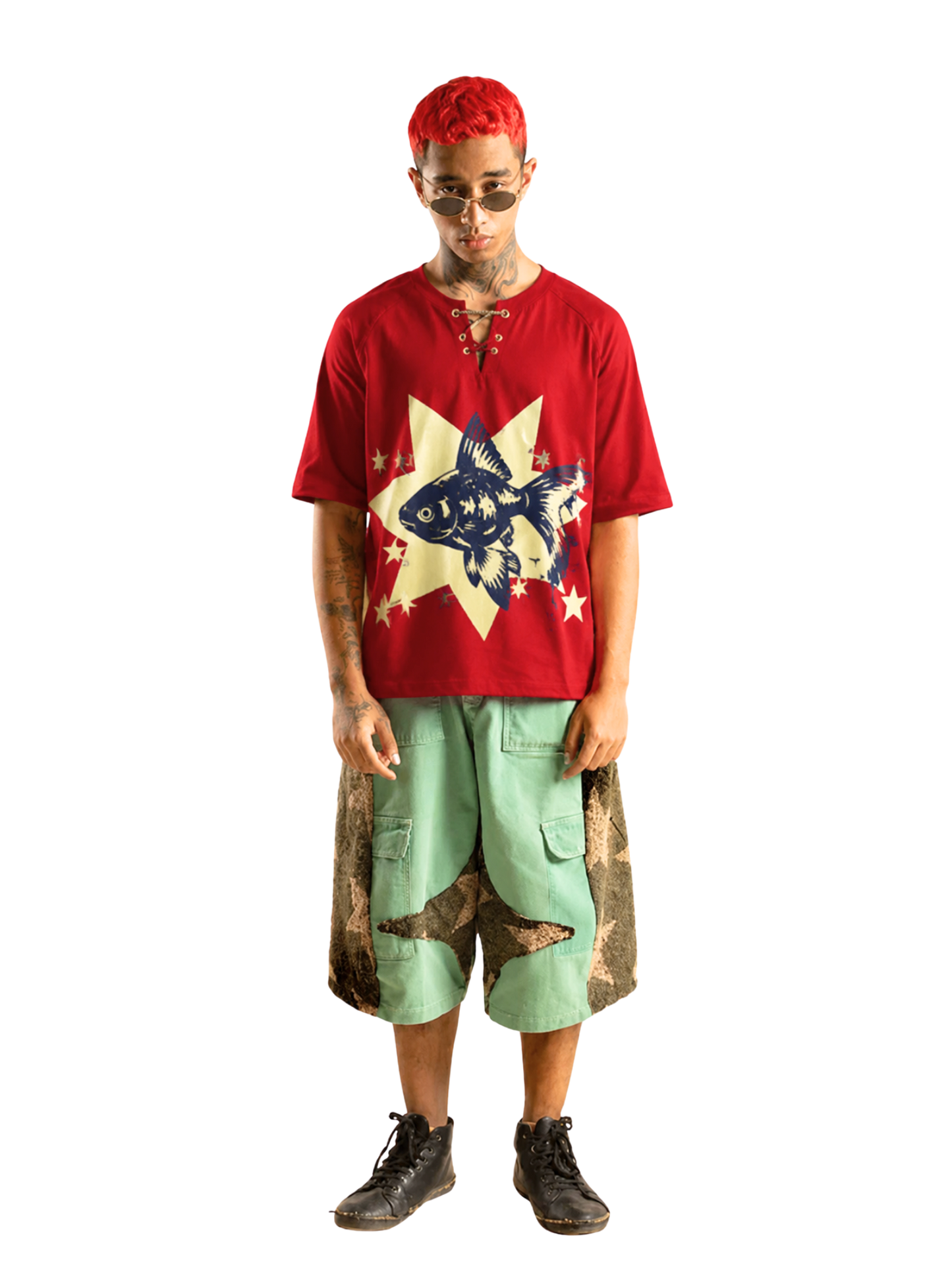 LACE UP “ALTERED” TEE 02                                                                                              BATIKSS01
