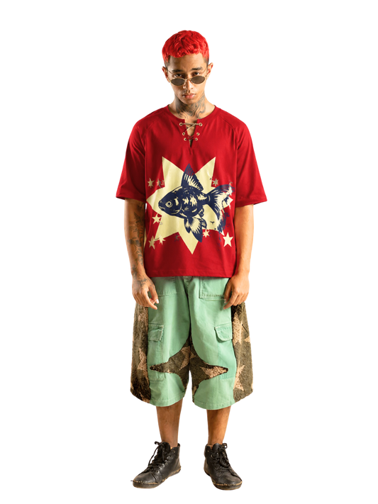 LACE UP “ALTERED” TEE 02                                                                                              BATIKSS01