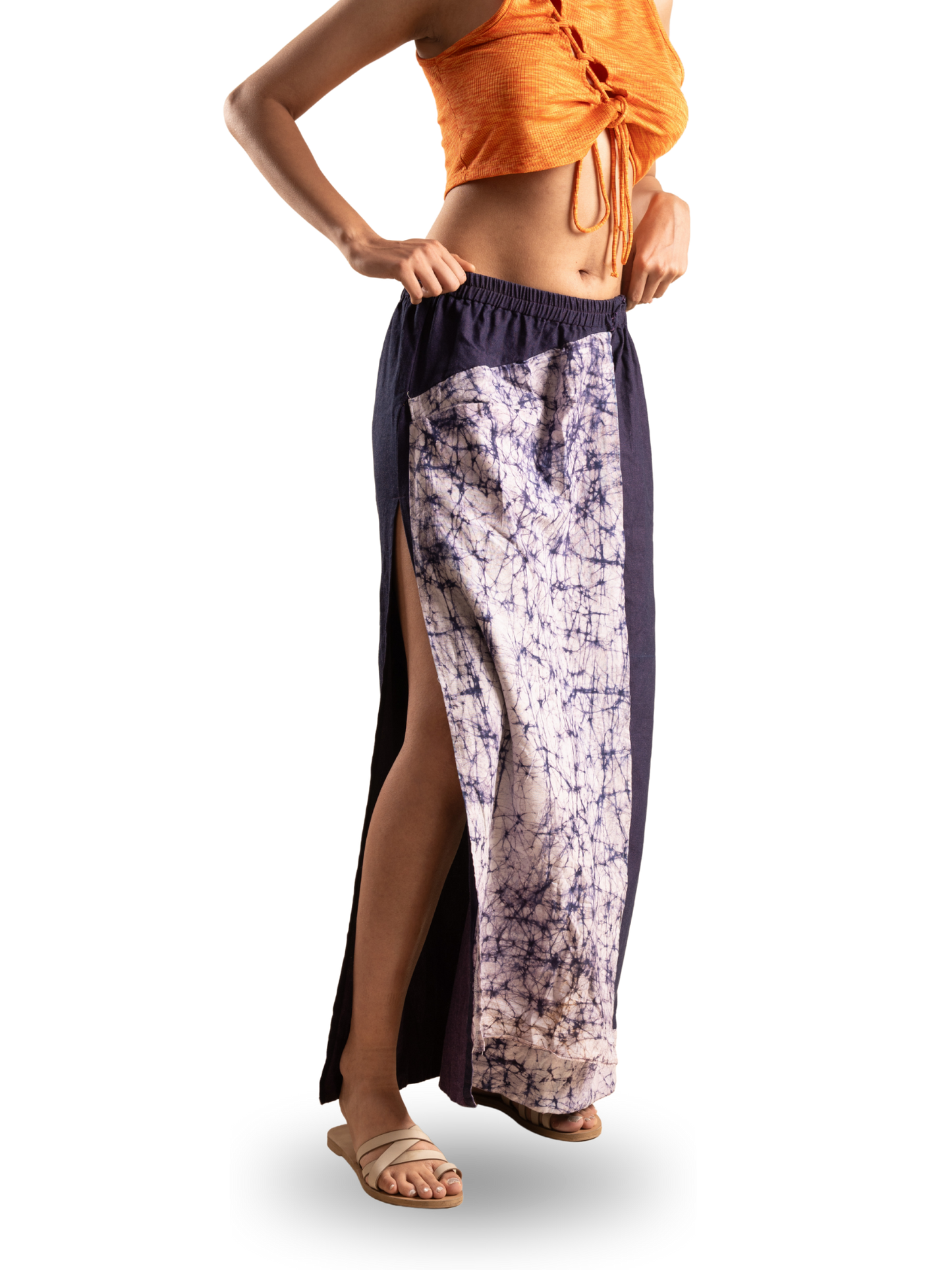 VEINED BATIK SKIRT