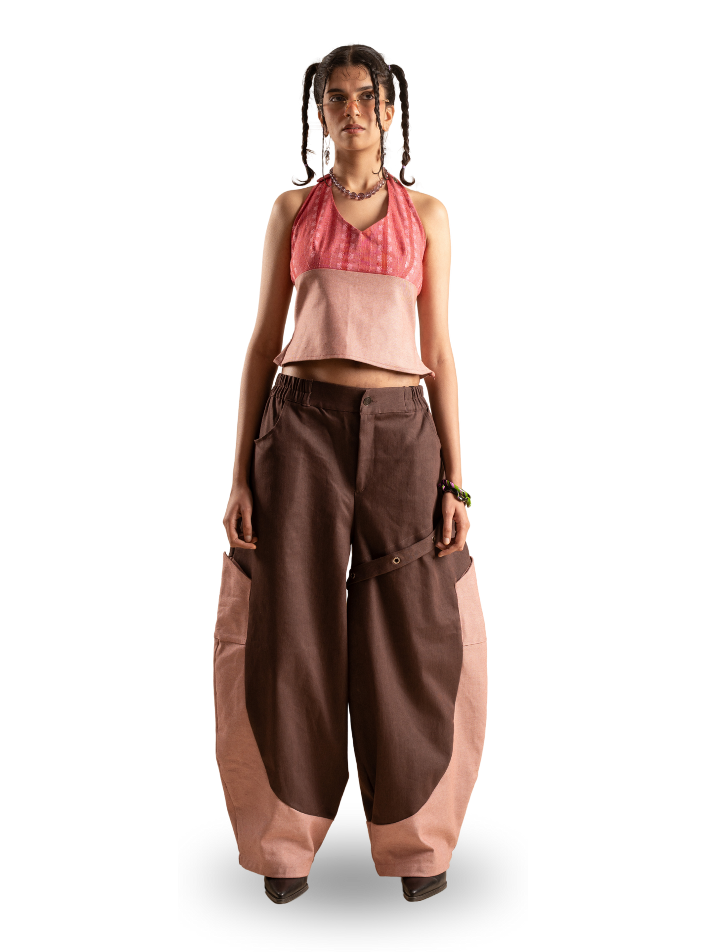 PINK BLUSH HALTER TOP