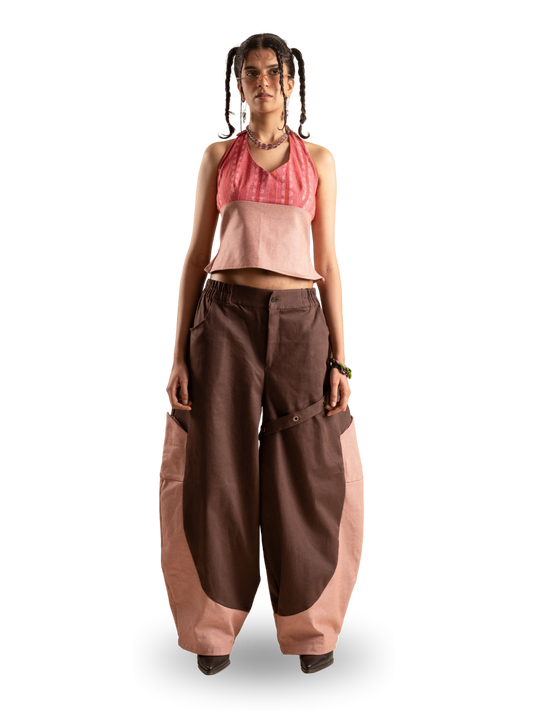 PINK BLUSH HALTER TOP