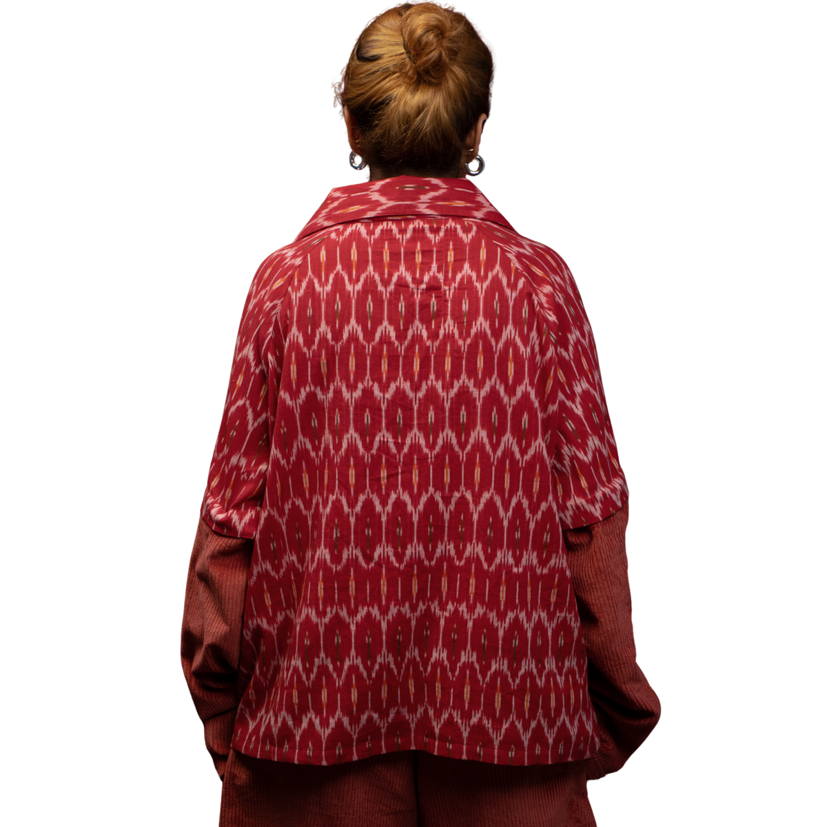 Kamana Ikat Shirt Detachable Sleeves