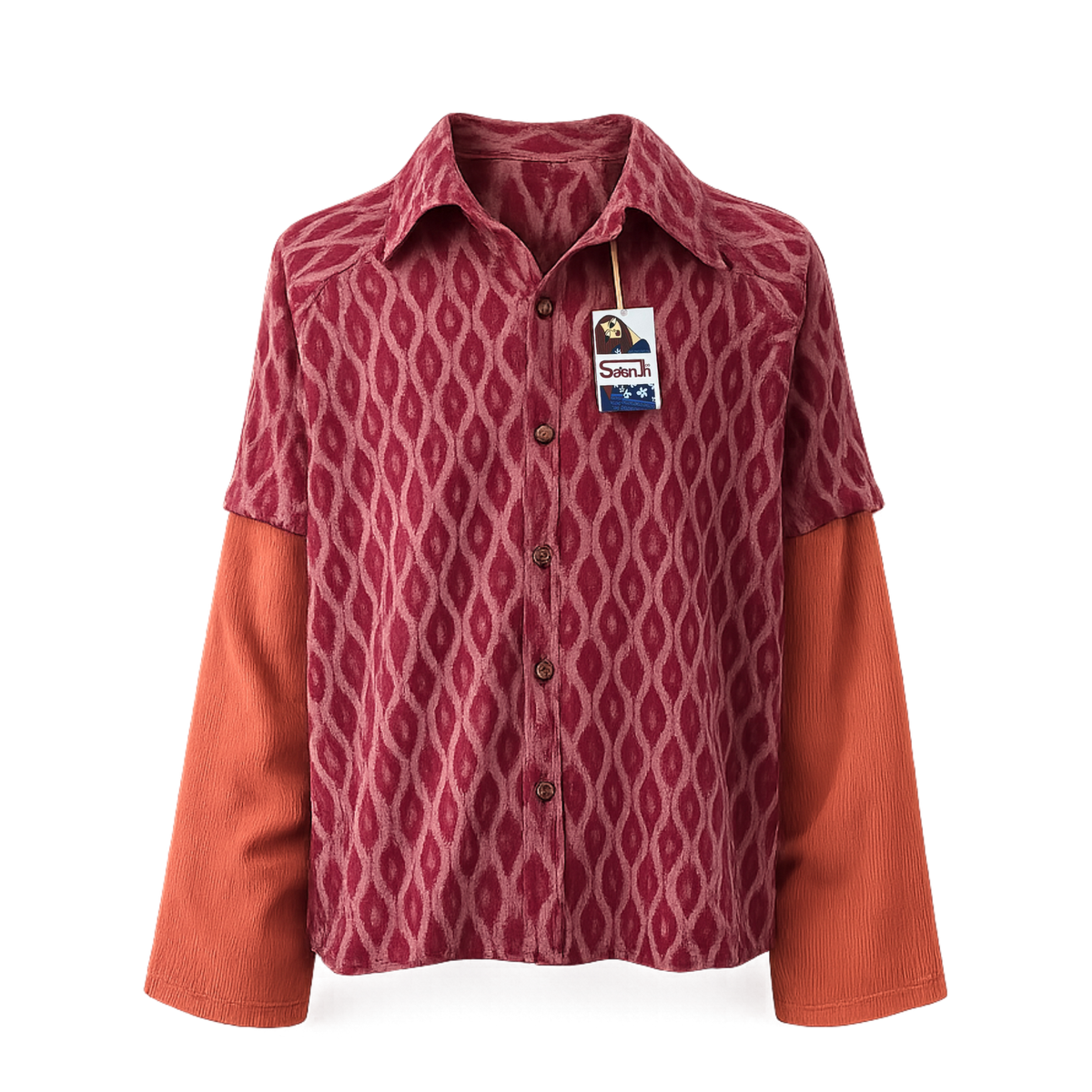 Kamana Ikat Shirt Detachable Sleeves
