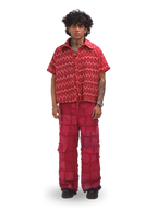 Gradient Red-Black Pants