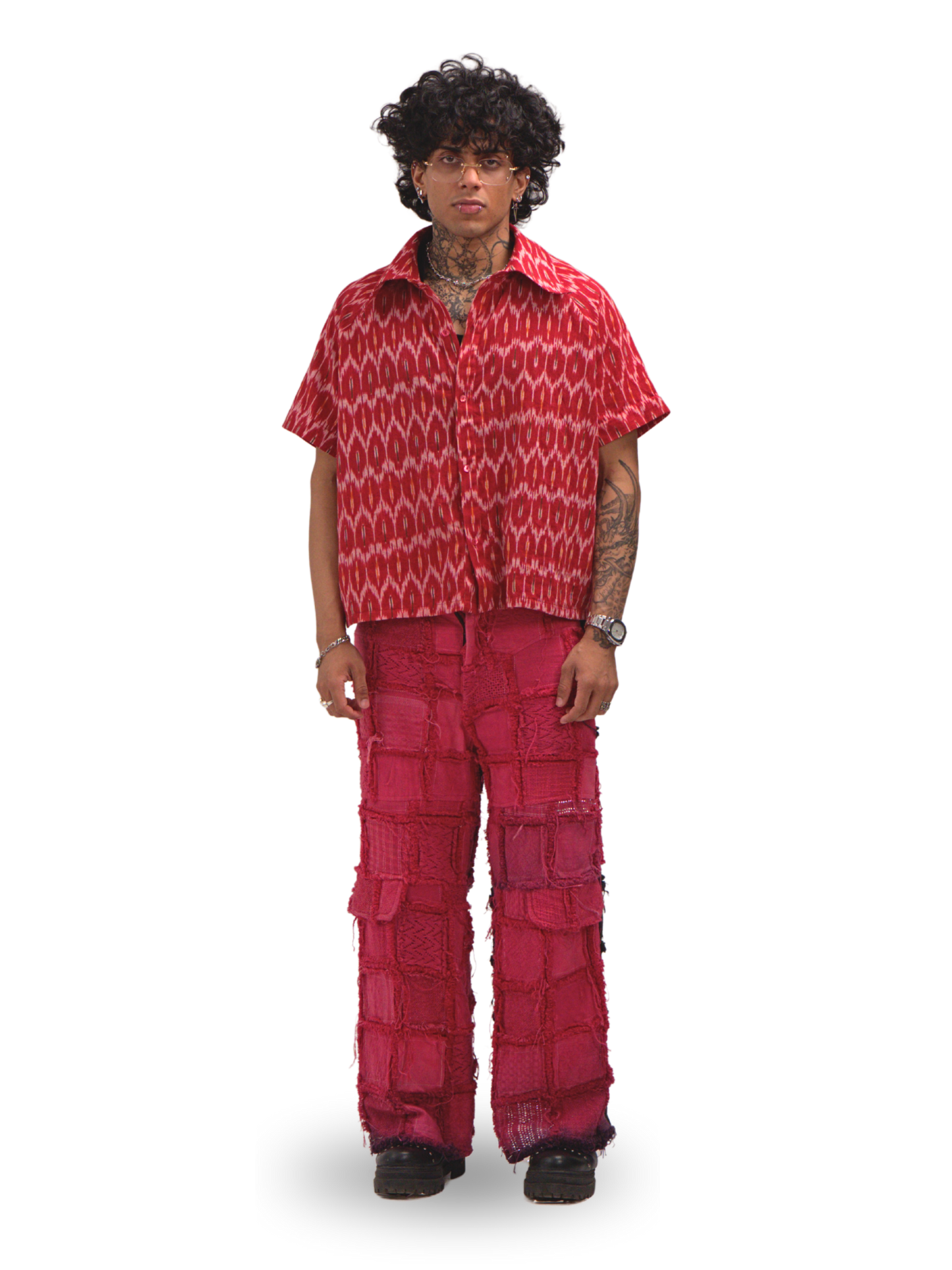 GRADIENT RED-BLACK PANTS