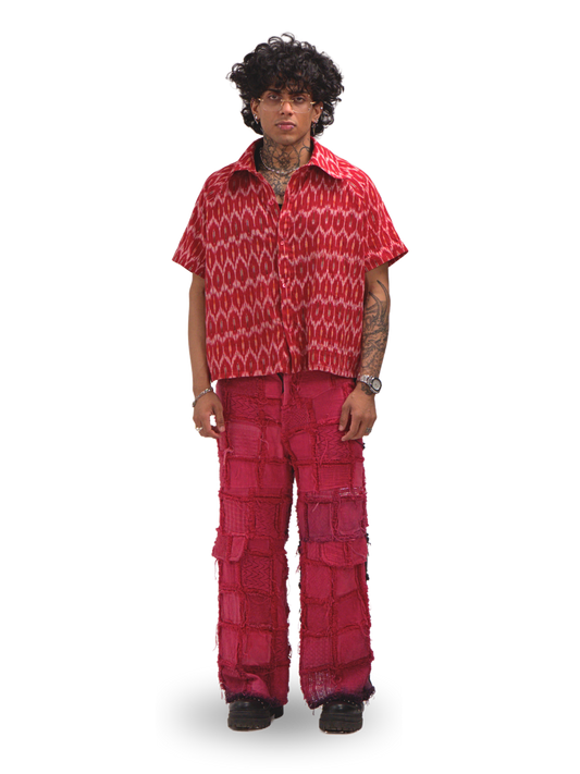 GRADIENT RED-BLACK PANTS