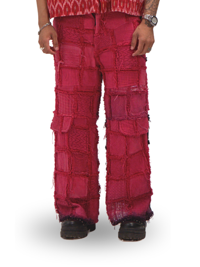 Gradient Red-Black Pants