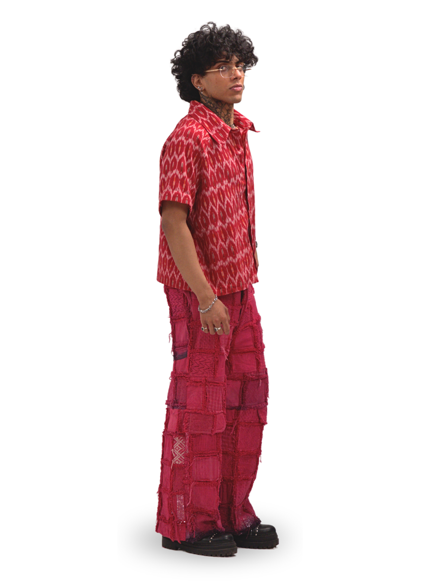 GRADIENT RED-BLACK PANTS
