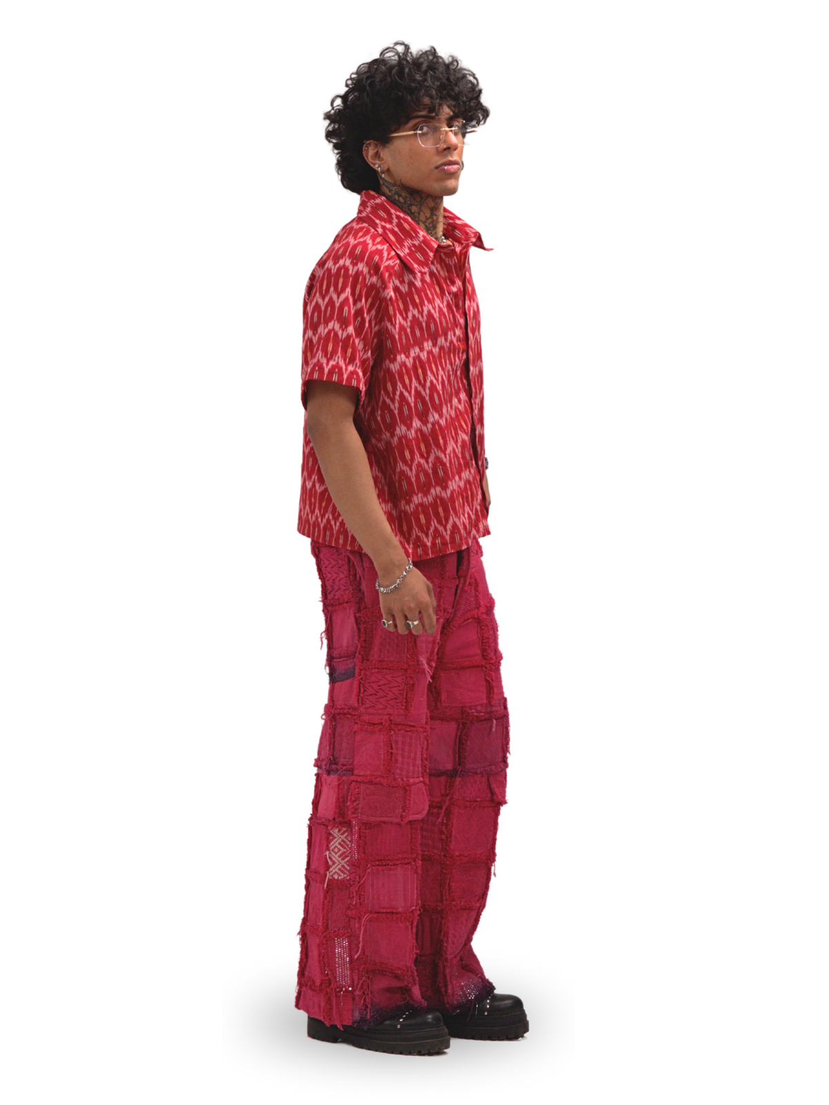 Gradient Red-Black Pants