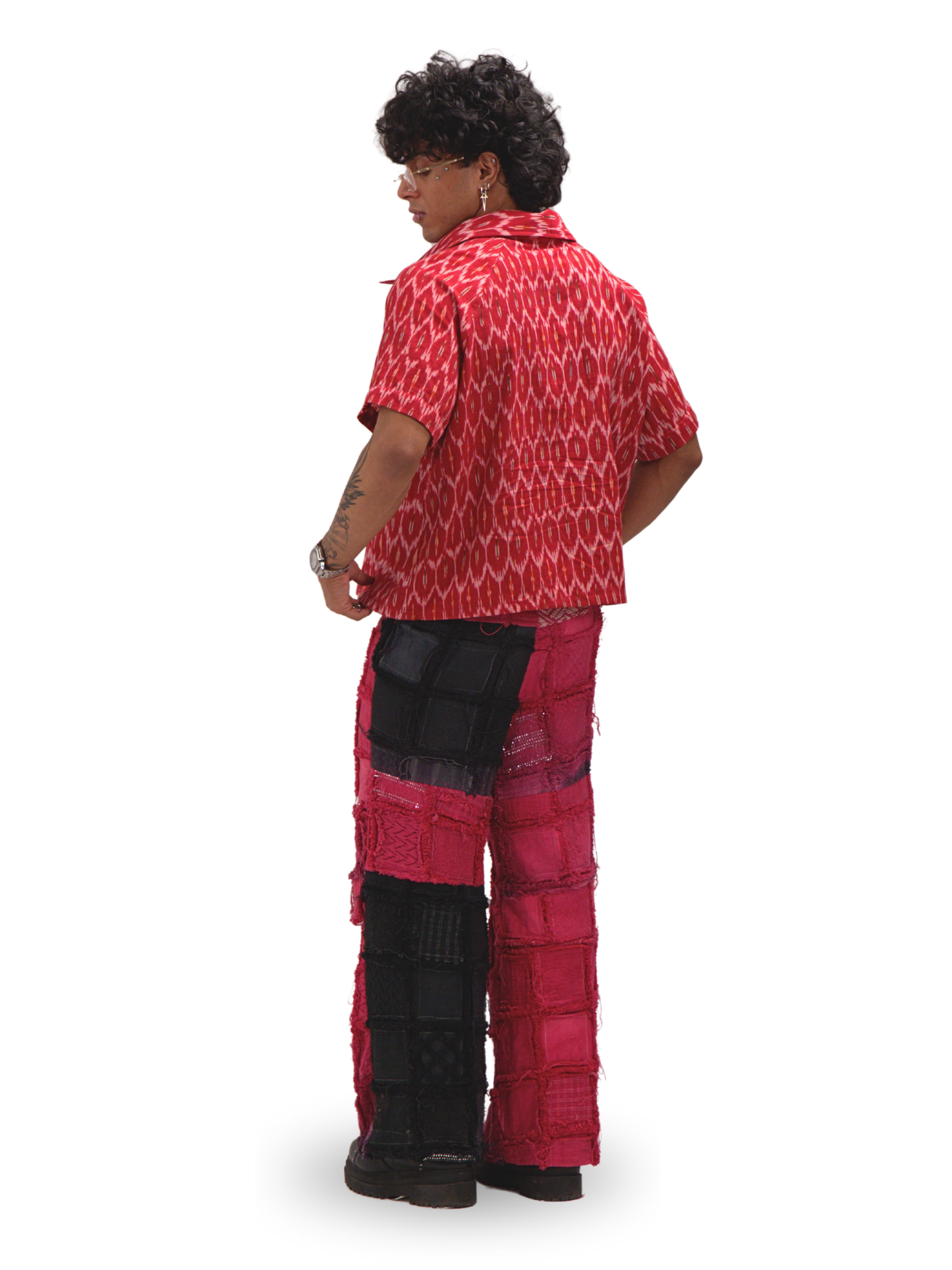 GRADIENT RED-BLACK PANTS