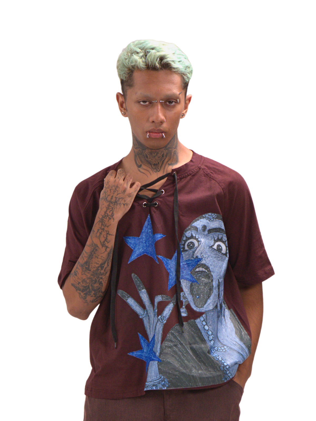 Lace Up "Altered" Tee 05                                                                                           BATIKSS01