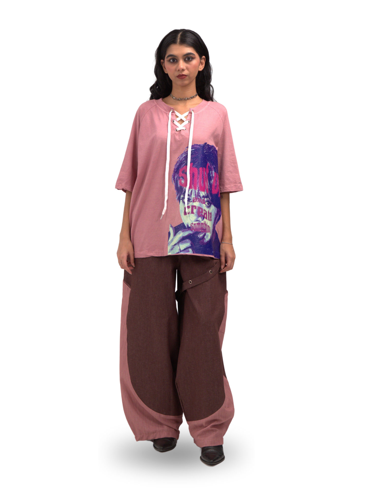 LACE UP “ALTERED” TEE 03                                                                                             BATIKSS01