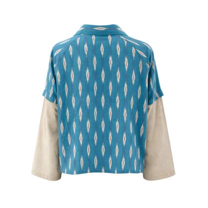 NEEL IKAT SHIRT  DETACHABLE SLEEVES