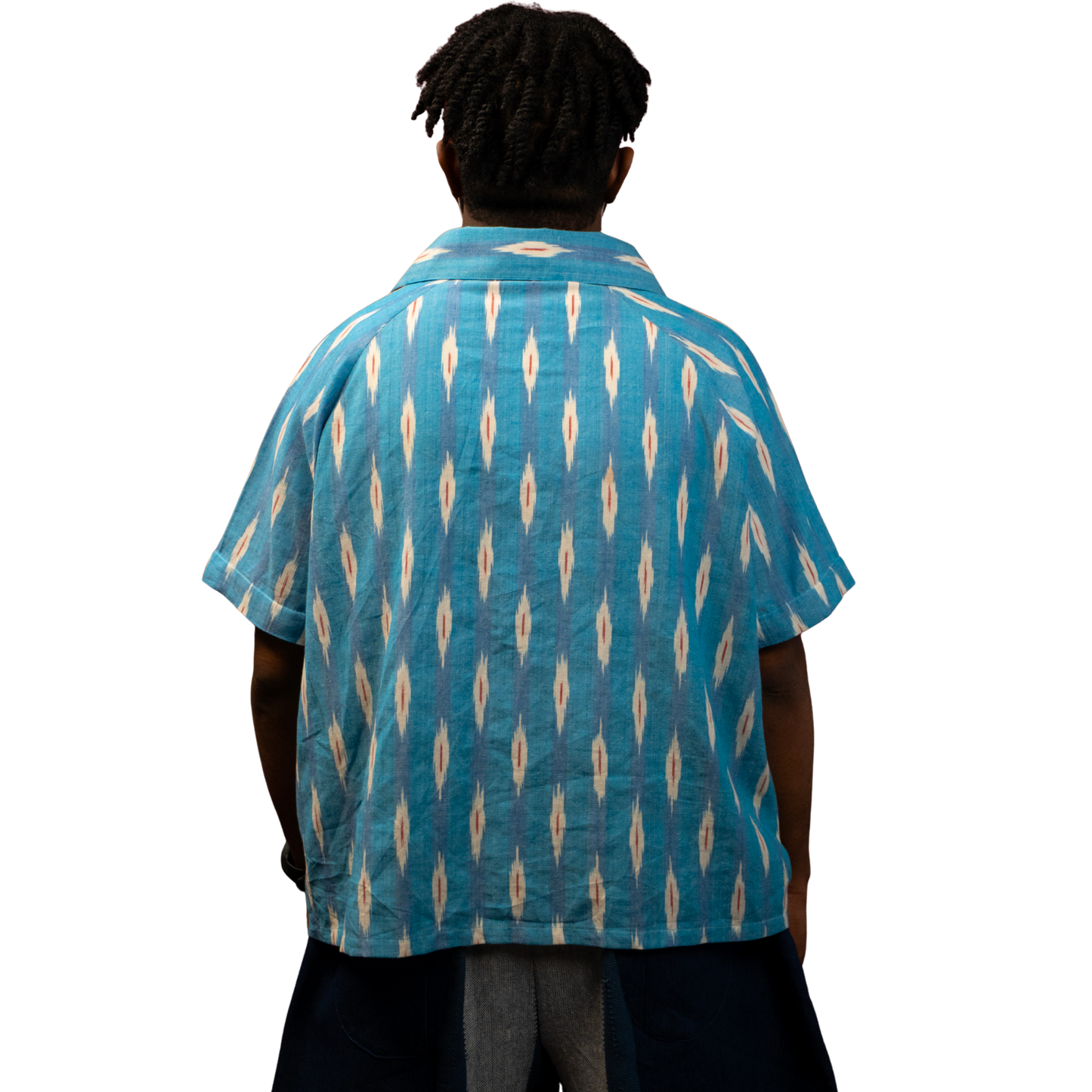 NEEL IKAT SHIRT  DETACHABLE SLEEVES