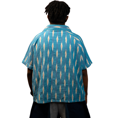 NEEL IKAT SHIRT  DETACHABLE SLEEVES