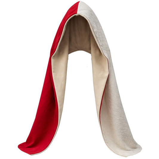 Cozy Red/White Wrap Hood 101