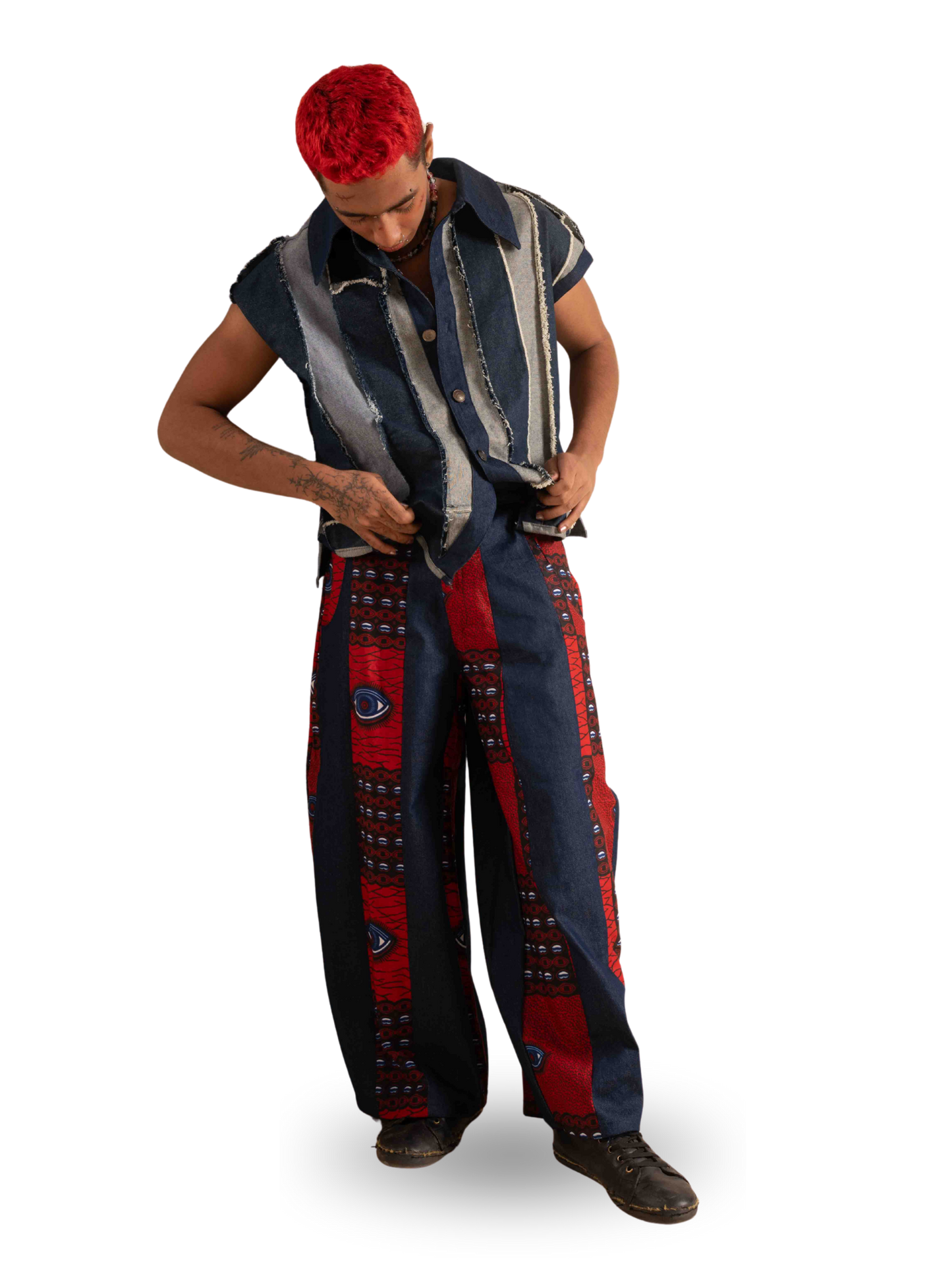 STRIPED ILLUSION PANTS