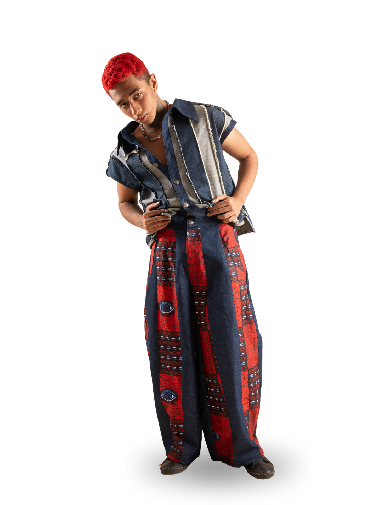 STRIPED ILLUSION PANTS