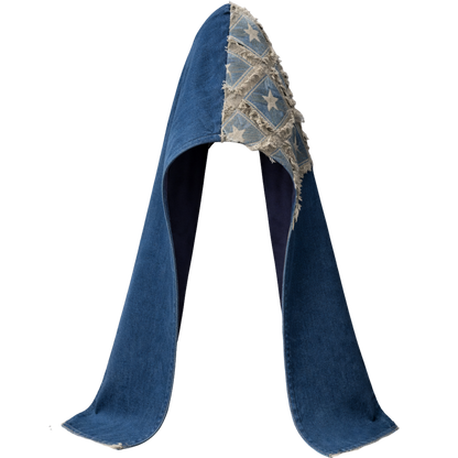 STAR DENIM WRAP HOOD 101