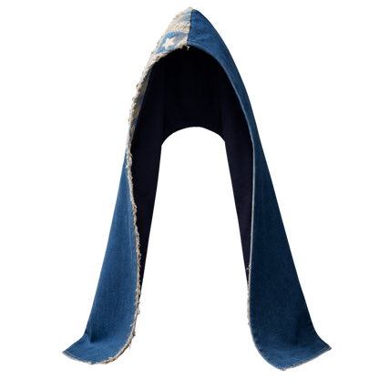STAR DENIM WRAP HOOD 101