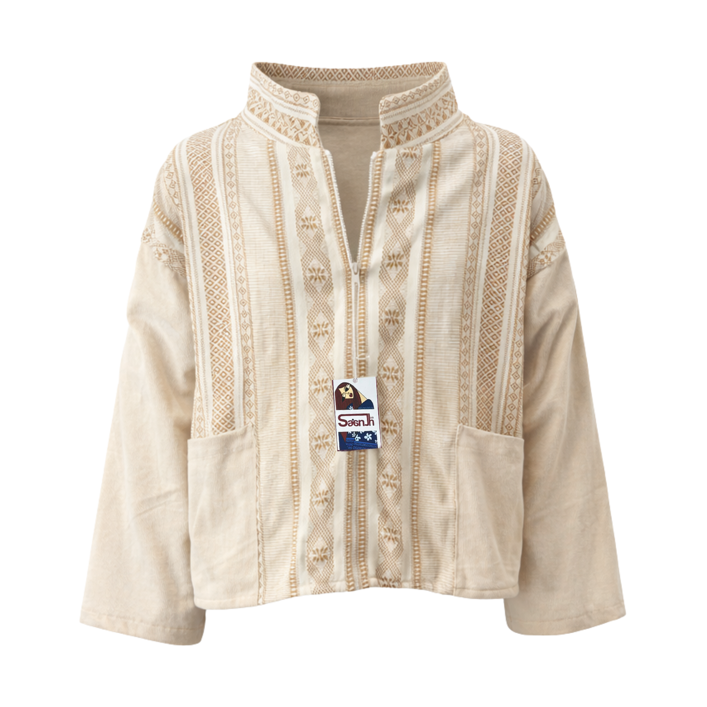 TANA BANA BOMBER JACKET — WHITE