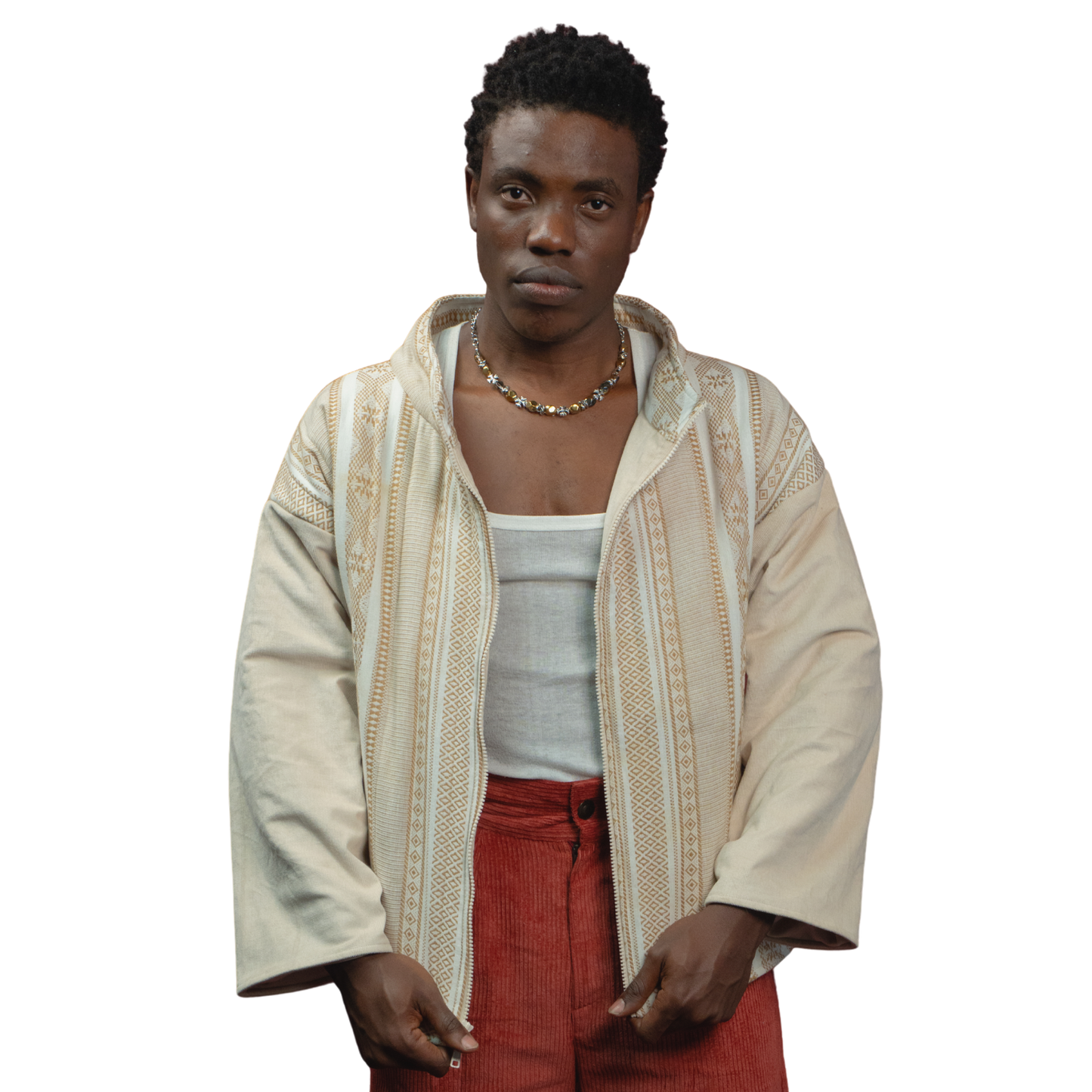 TANA BANA BOMBER JACKET — WHITE