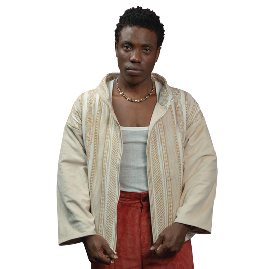 TANA BANA BOMBER JACKET — WHITE