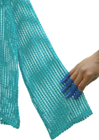 Teal-knit Pullover