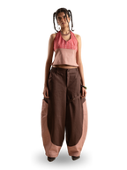 Unisex Two Toned Barrel Pants