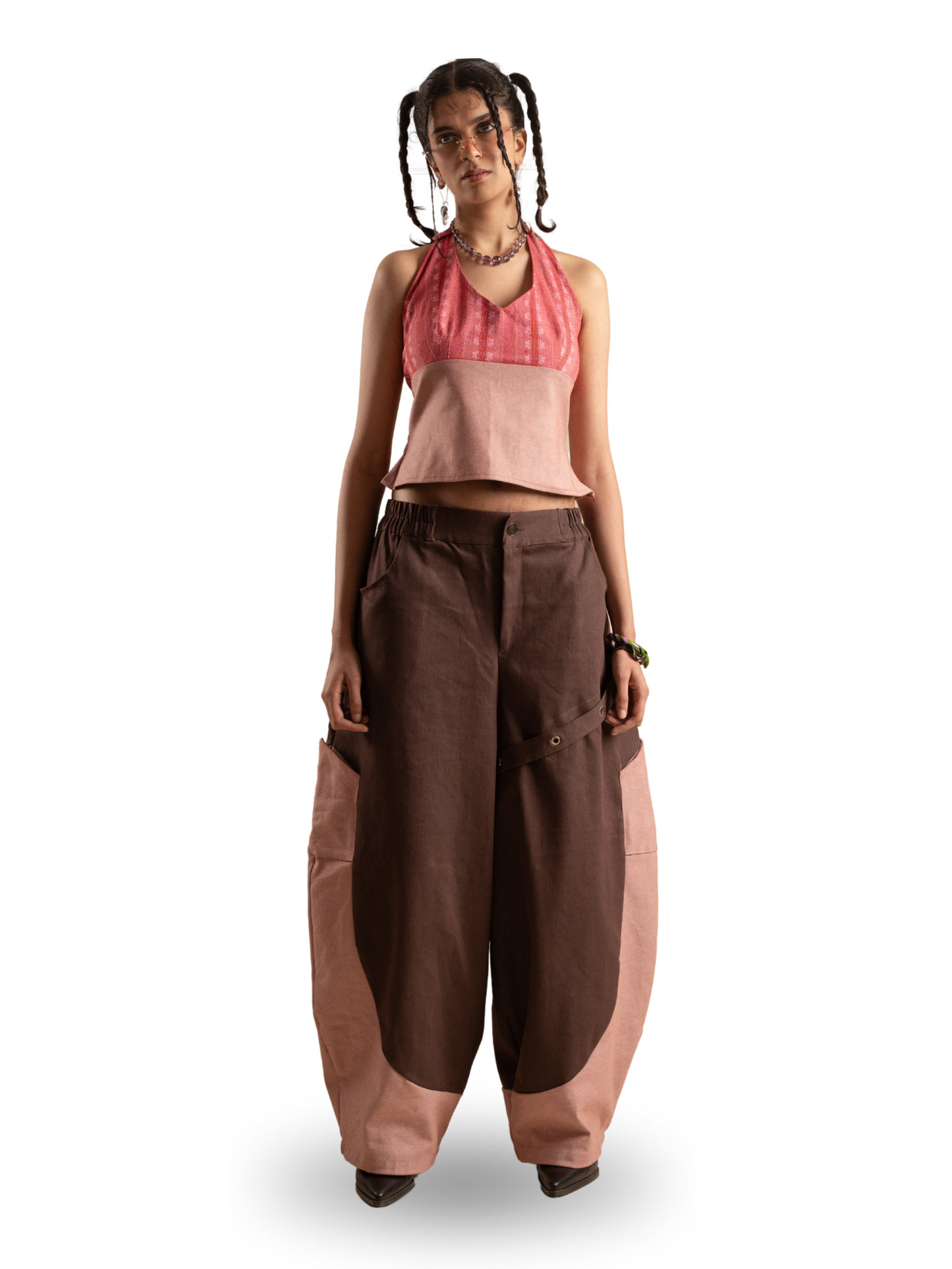 UNISEX TWO TONED BARREL PANTS