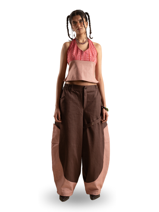 UNISEX TWO TONED BARREL PANTS