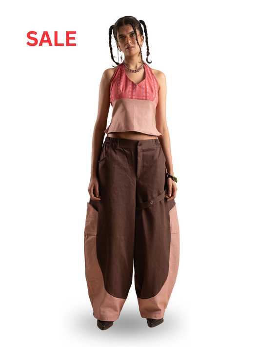UNISEX TWO TONED BARREL PANTS